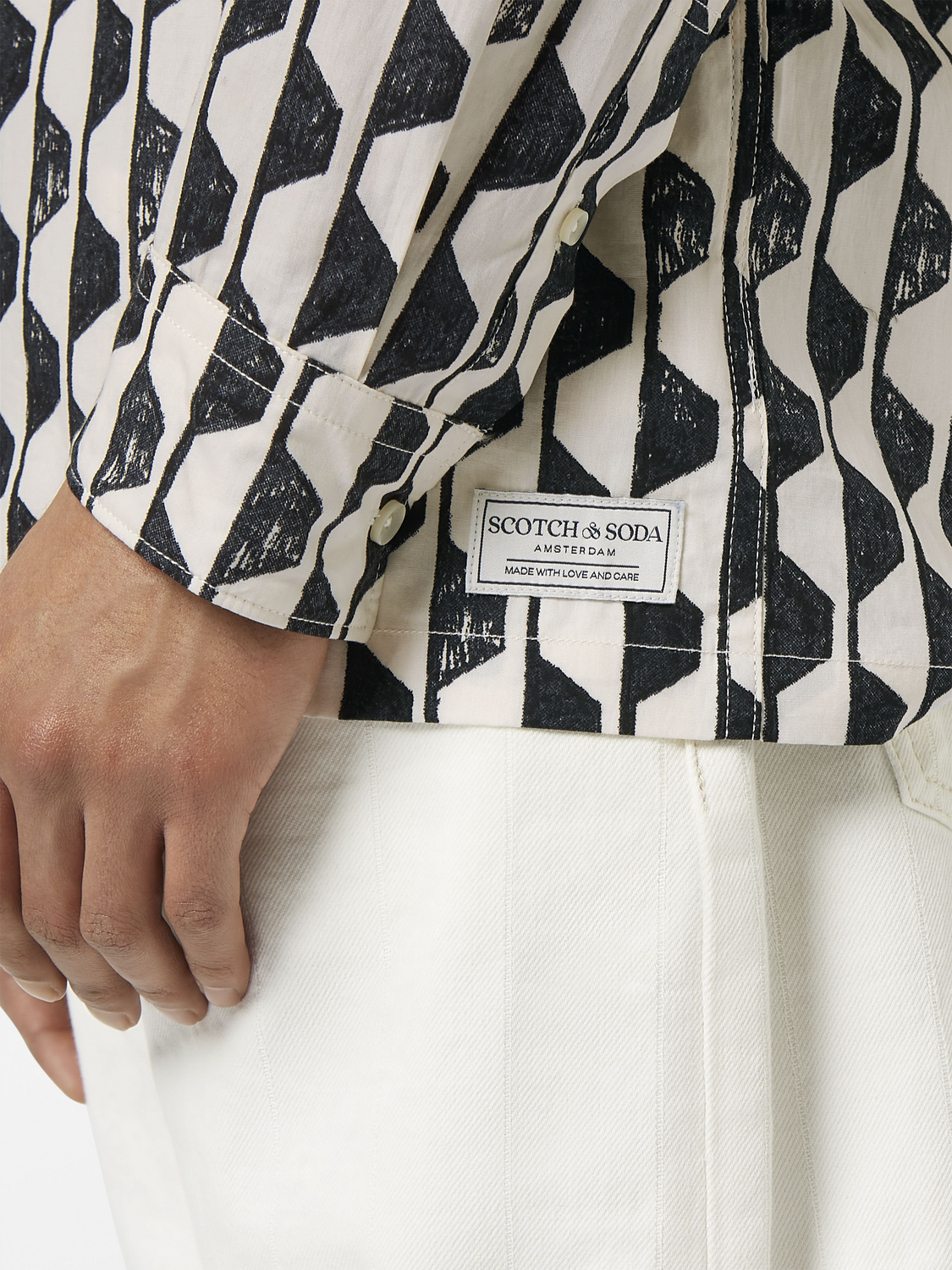 Regular-Fit Geometric Print Shirt