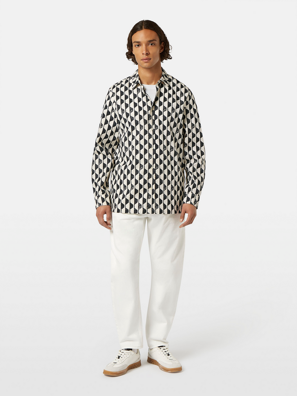 Regular-Fit Geometric Print Shirt