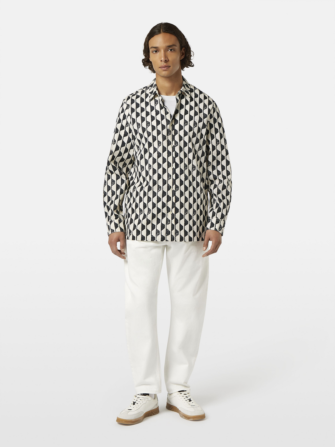 Regular-Fit Geometric Print Shirt