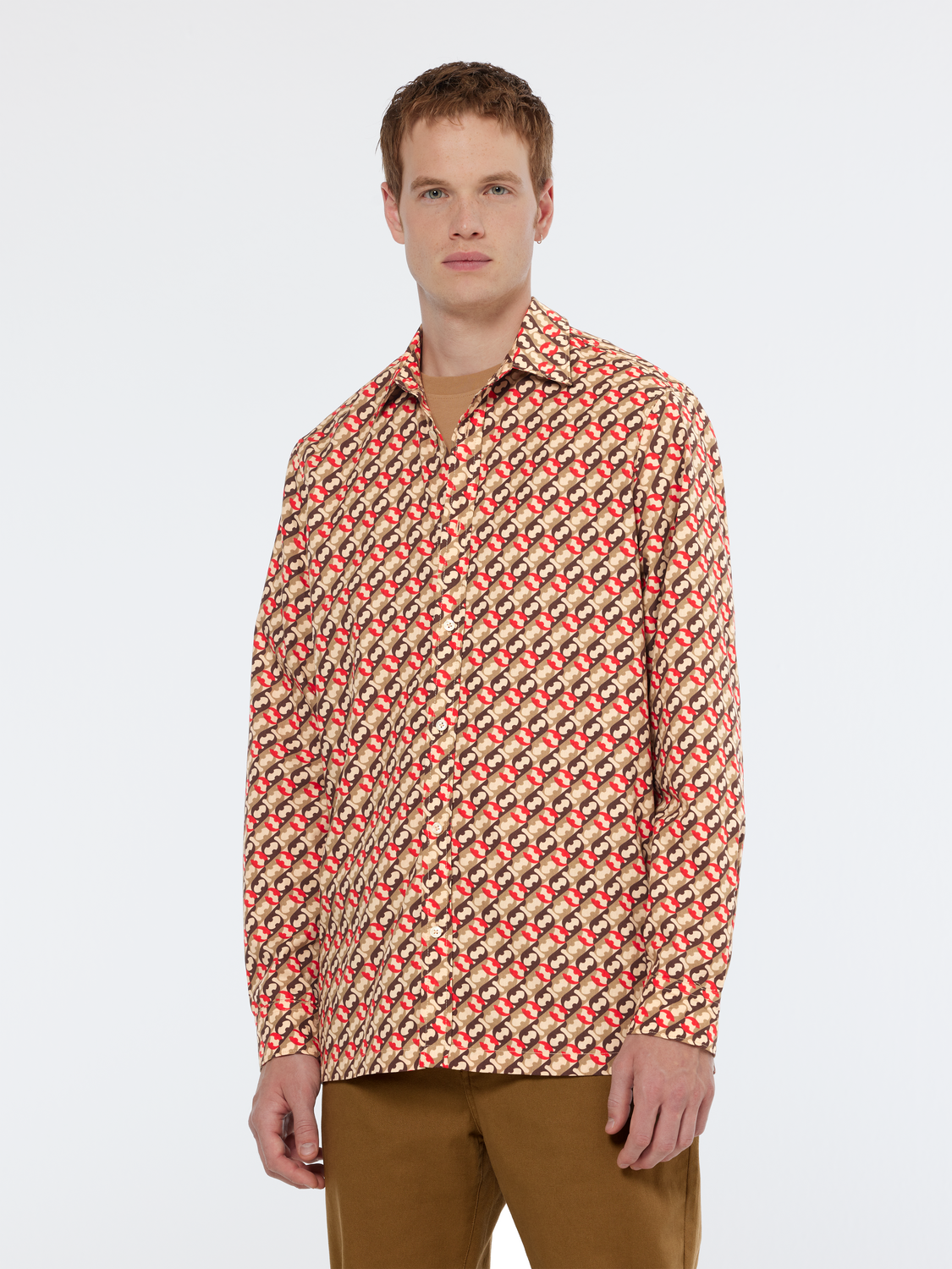 Regular-Fit Geometric Print Shirt