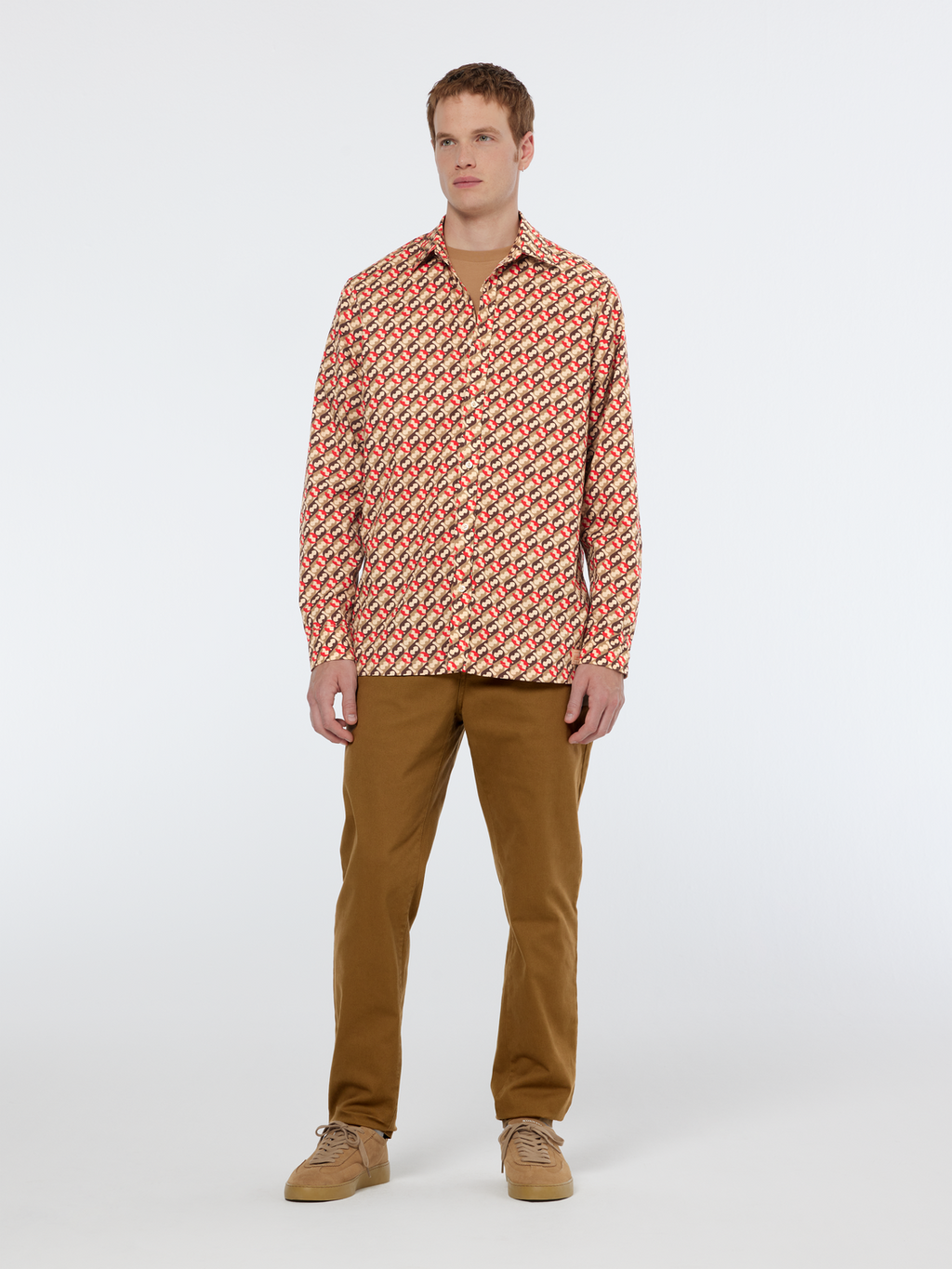 Regular-Fit Geometric Print Shirt