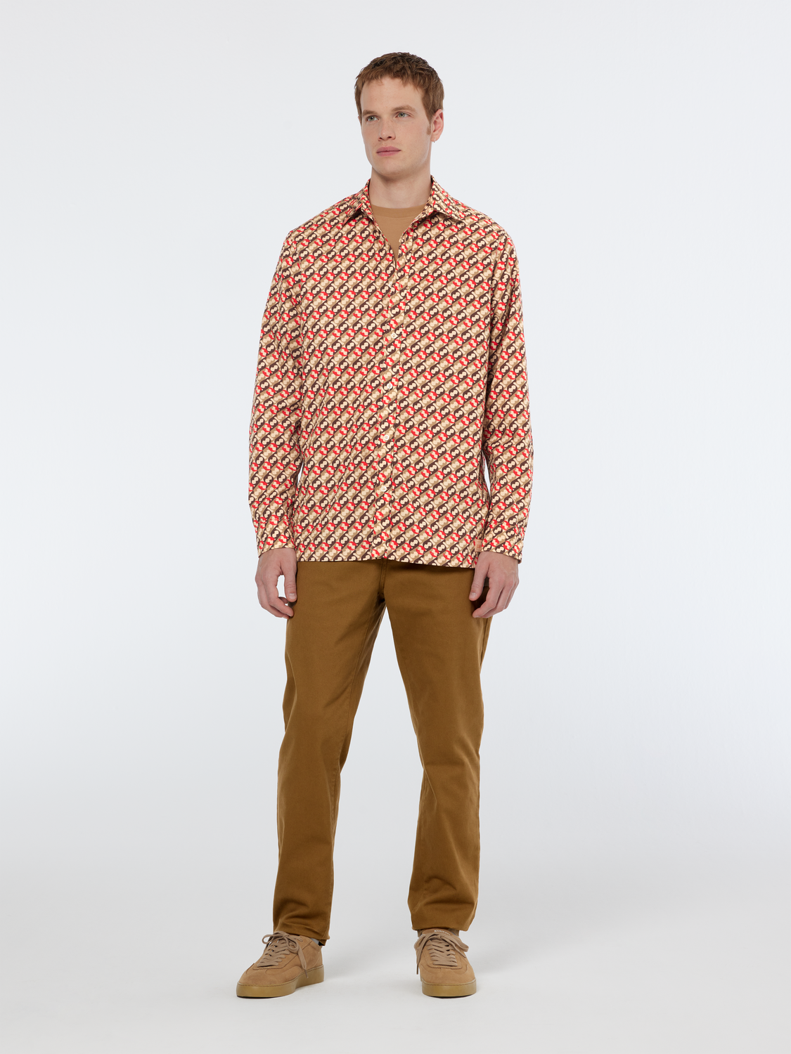 Regular-Fit Geometric Print Shirt