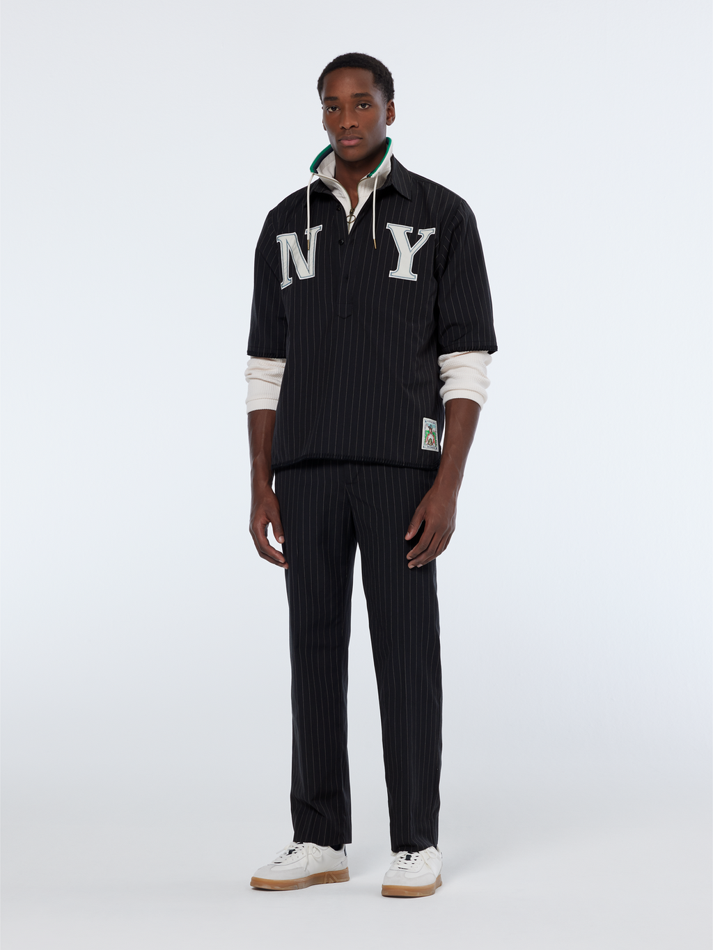 Pinstripe Tailored Baseball Shirt