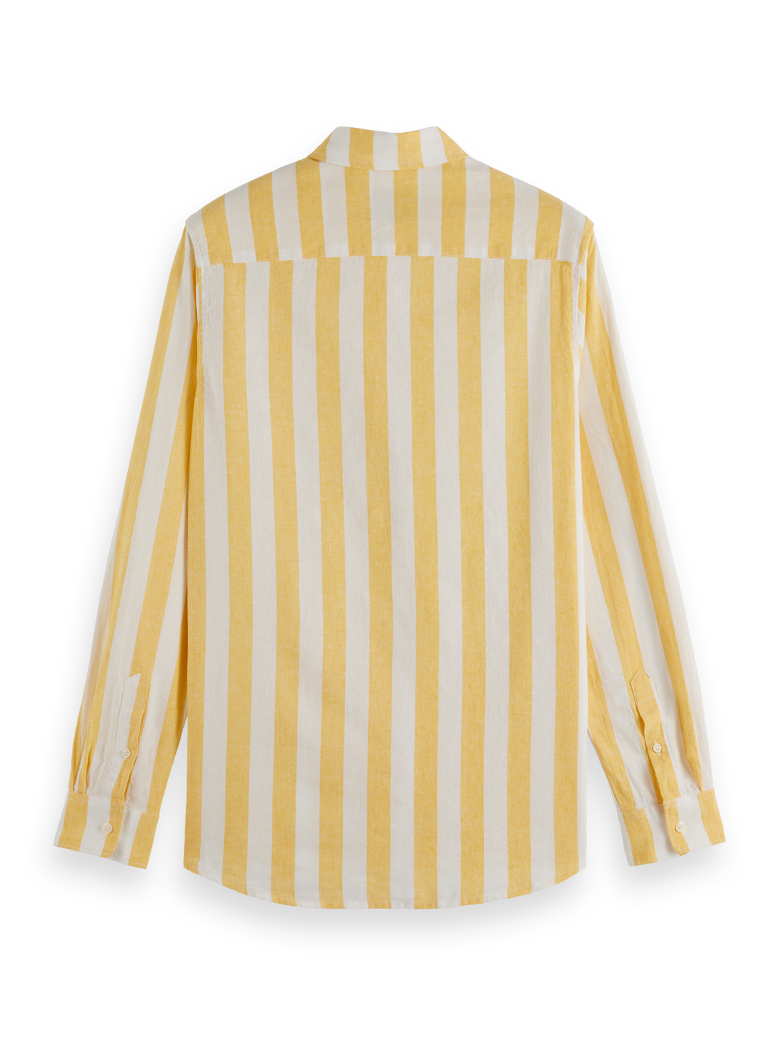 Regular-Fit Yarn-Dyed Linen Blend Stripe Shirt