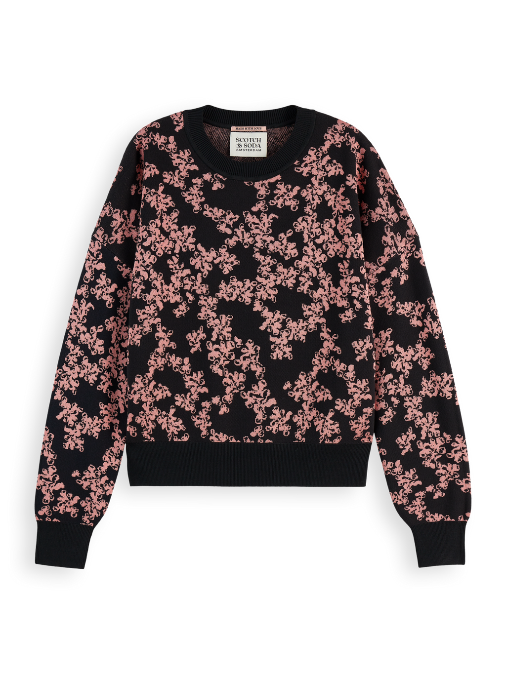 Floral Jacquard Relaxed Pullover