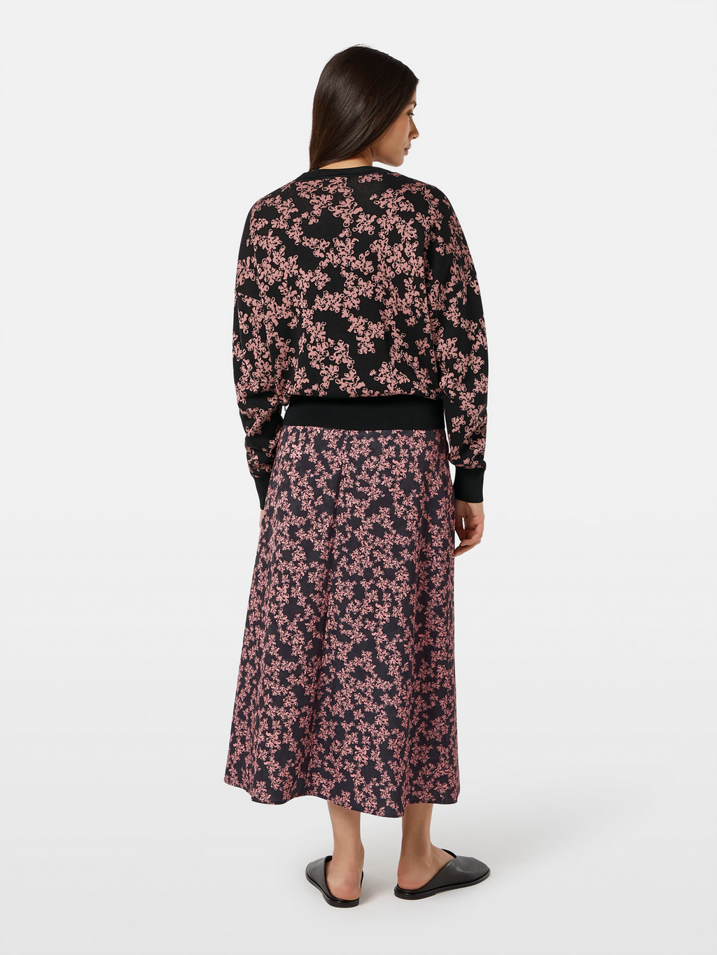 Floral Jacquard Relaxed Pullover