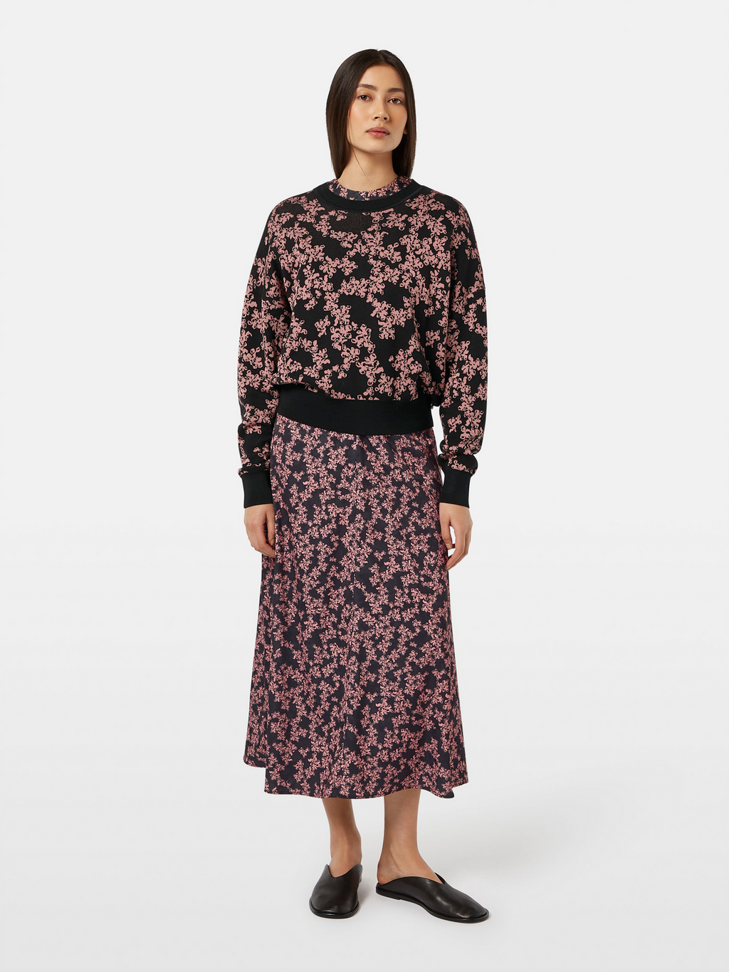 Floral Jacquard Relaxed Pullover