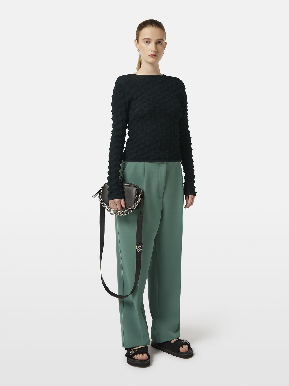 Textured Fitted Pullover