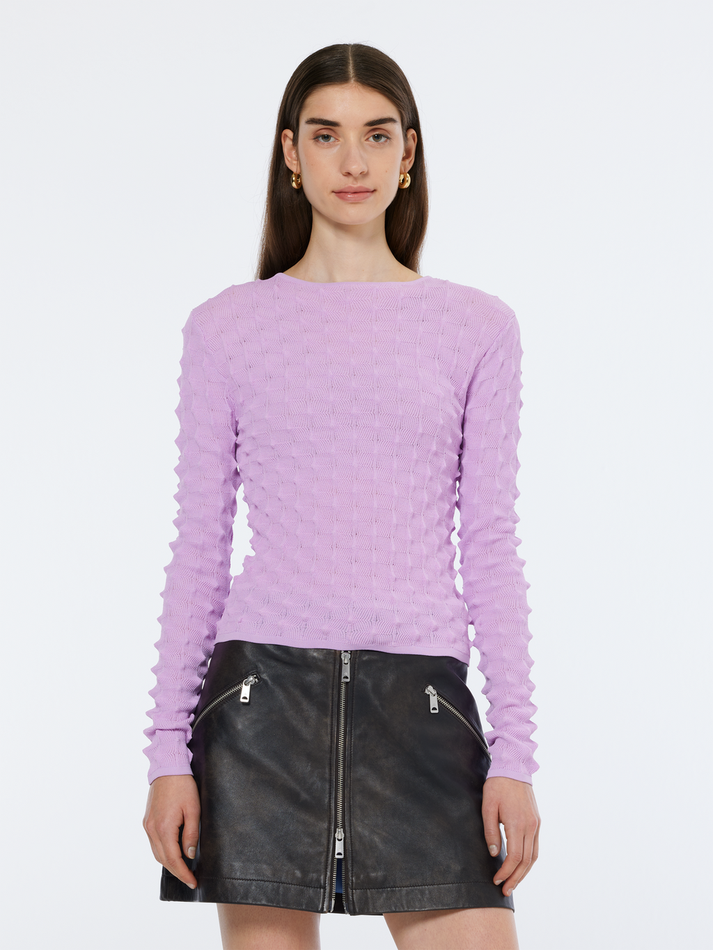 Textured Fitted Pullover