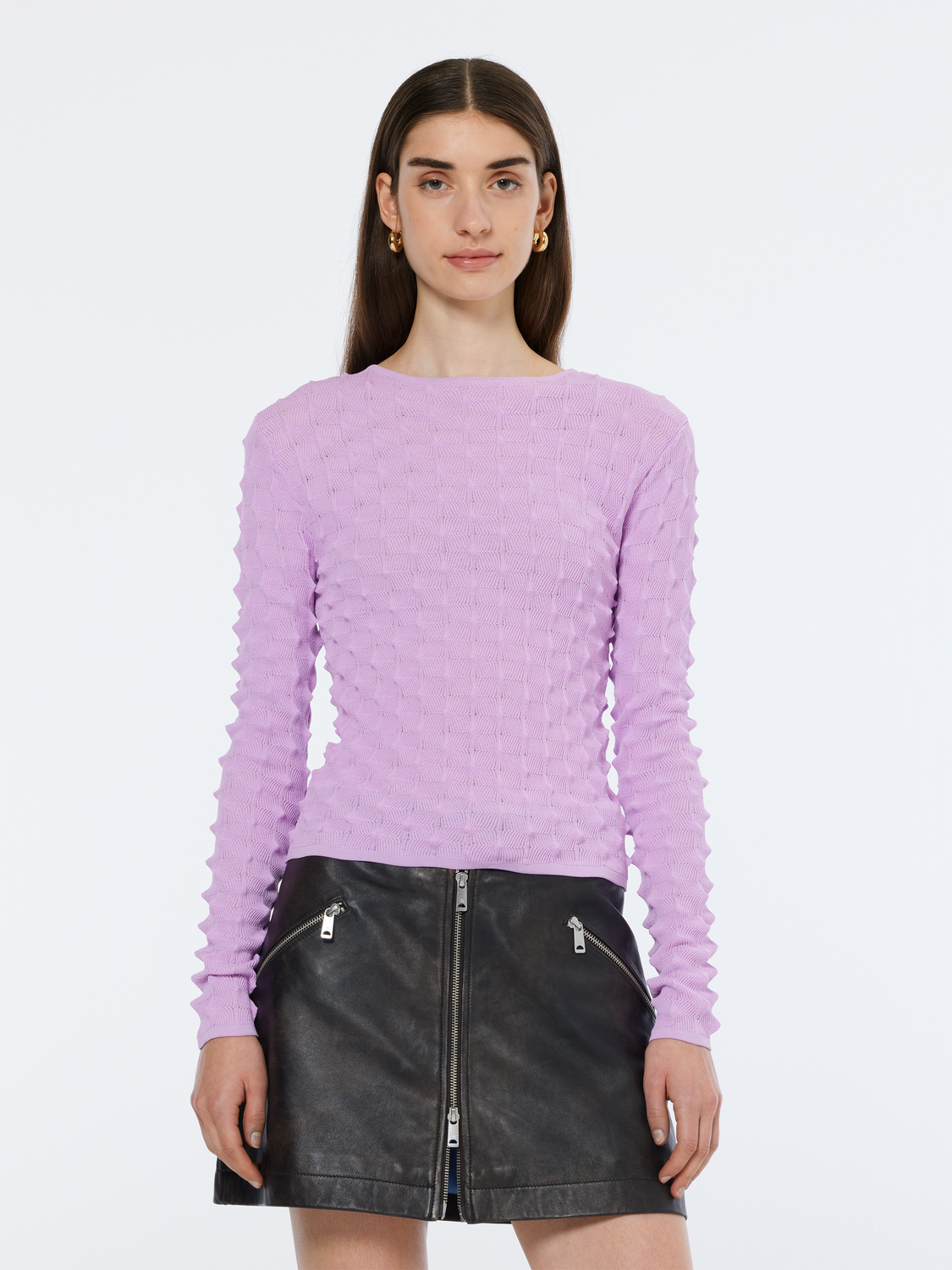 Textured Fitted Pullover