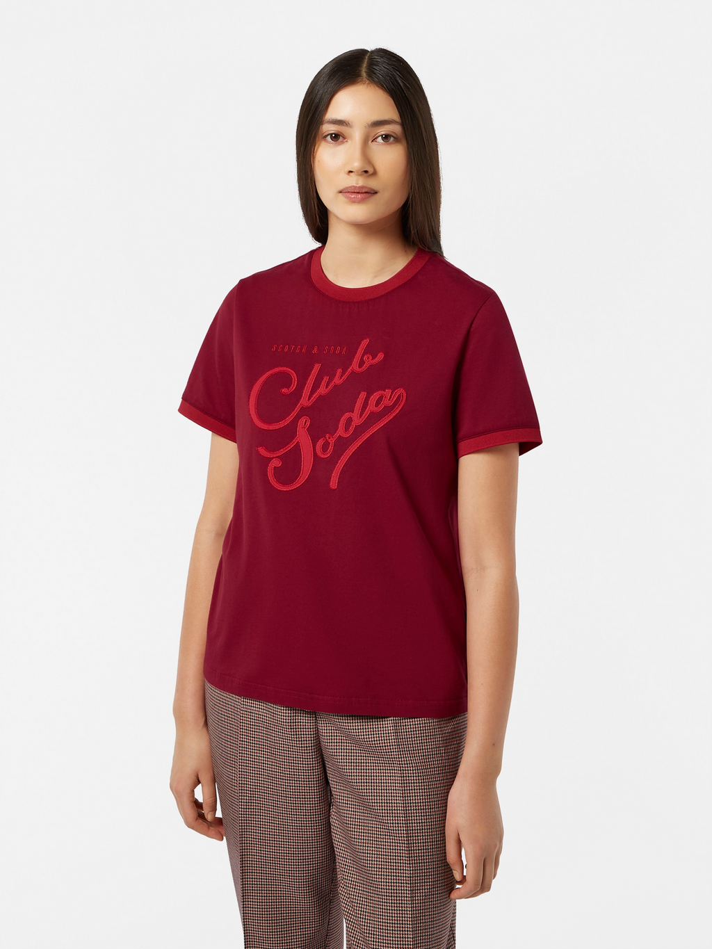 Club Soda Applique Artwork Regular Fit T-Shirt