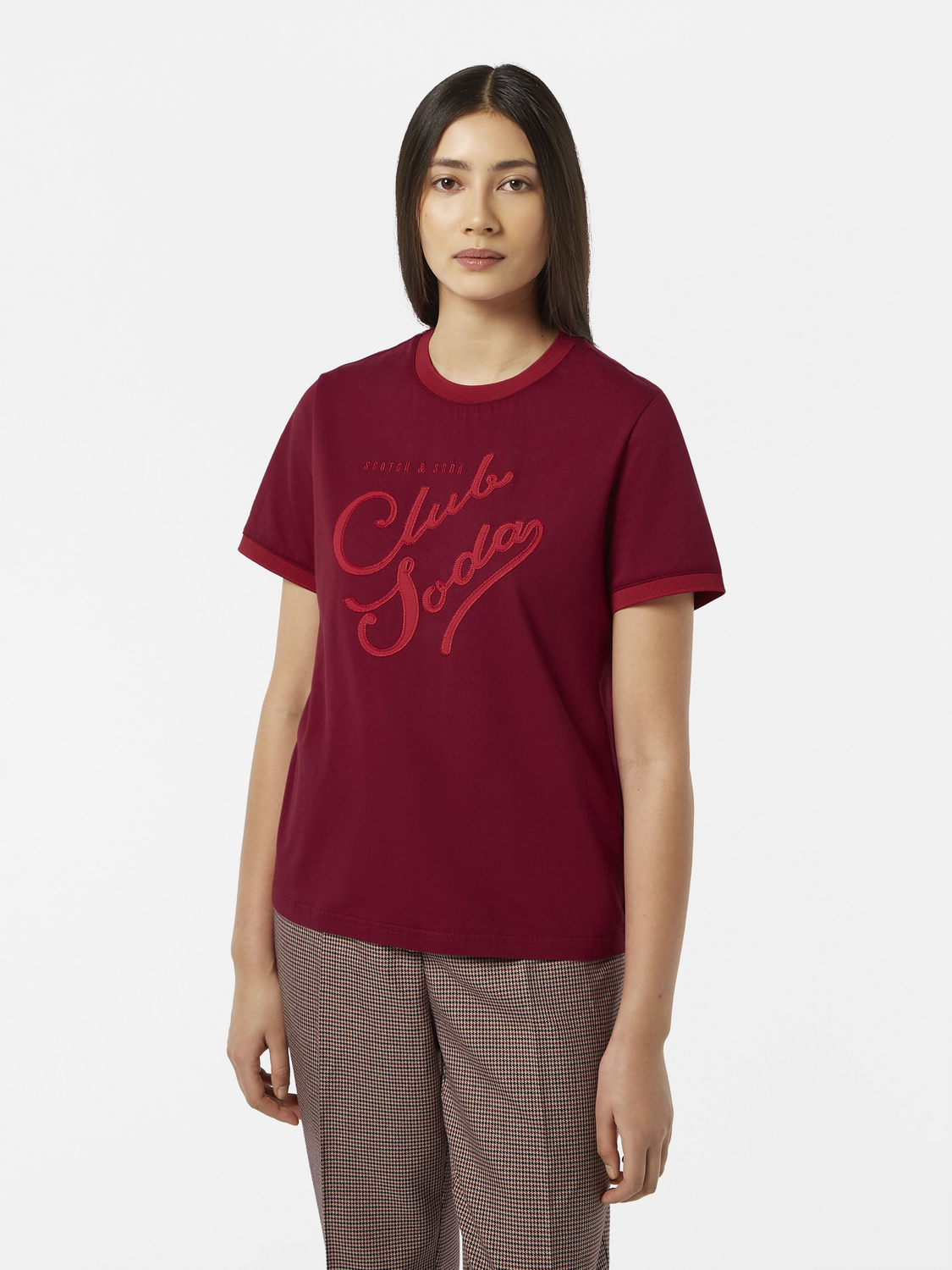 Club Soda Applique Artwork Regular Fit T-Shirt