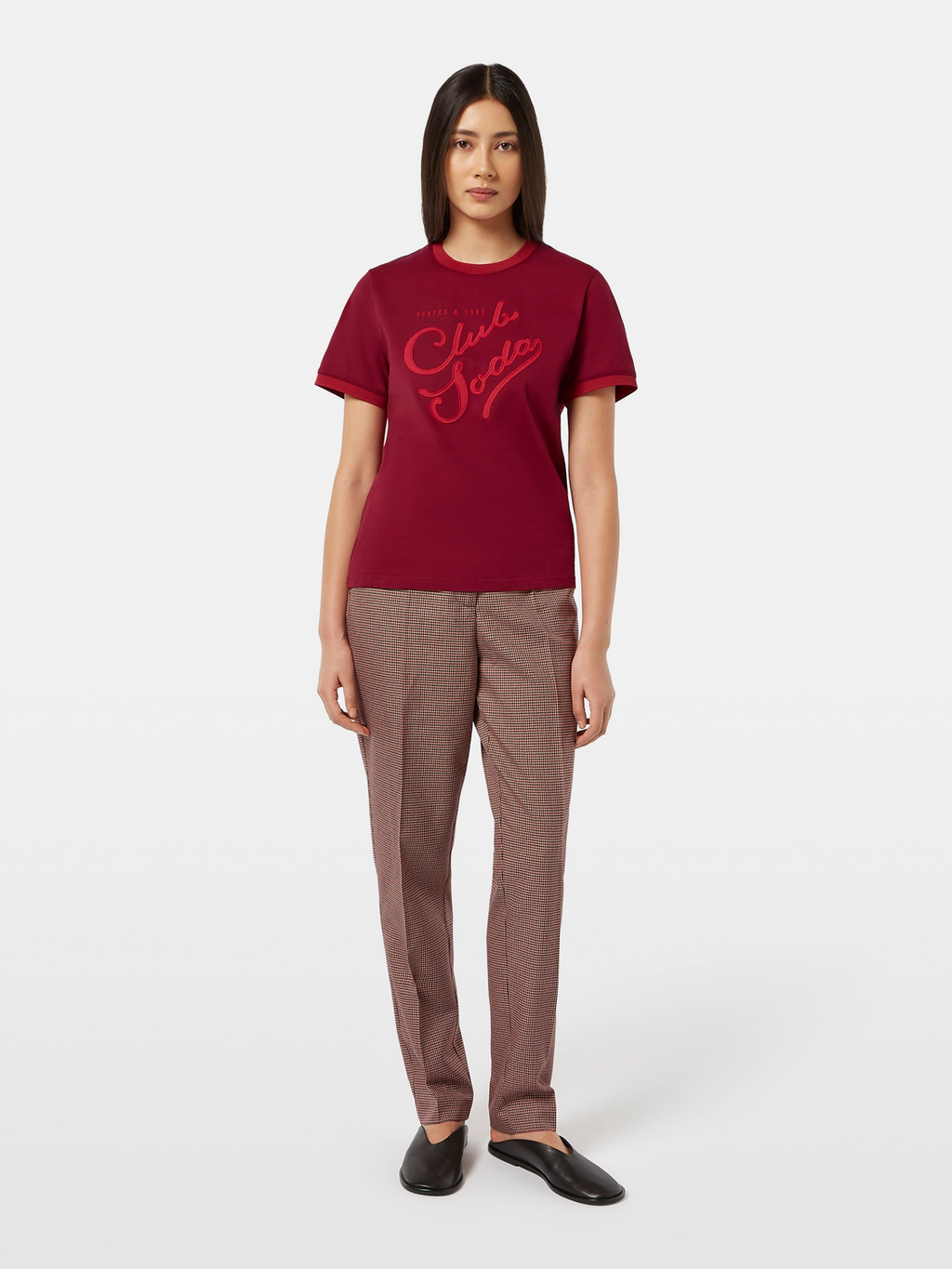 Club Soda Applique Artwork Regular Fit T-Shirt