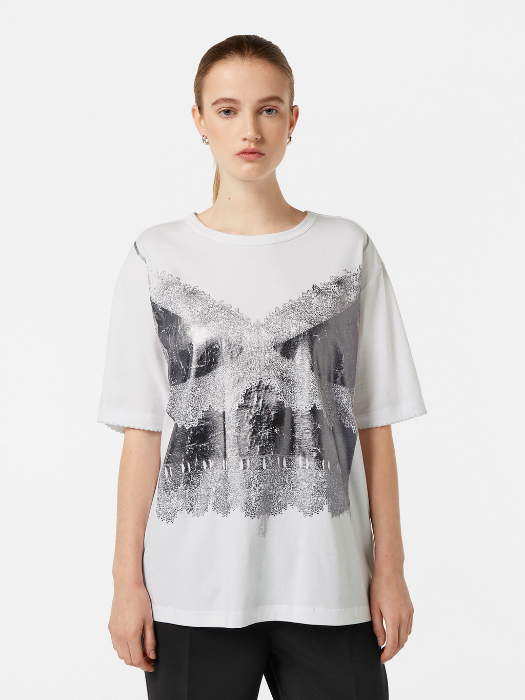 Foil Print Loose Fit T-Shirt