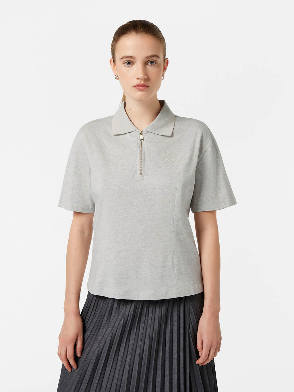 Zip Up Polo Shirt