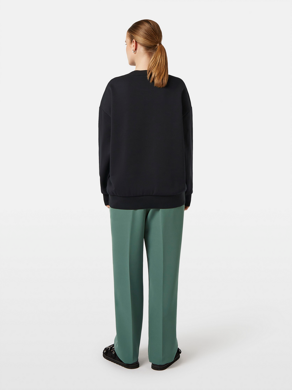 Foil Print Oversized Sweatshirt