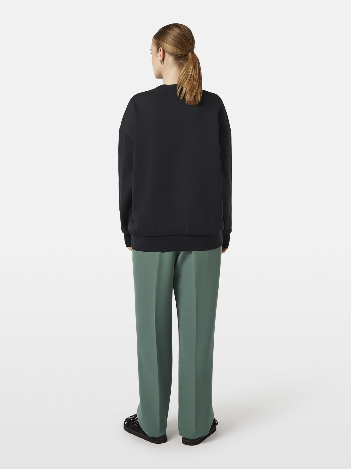 Foil Print Oversized Sweatshirt