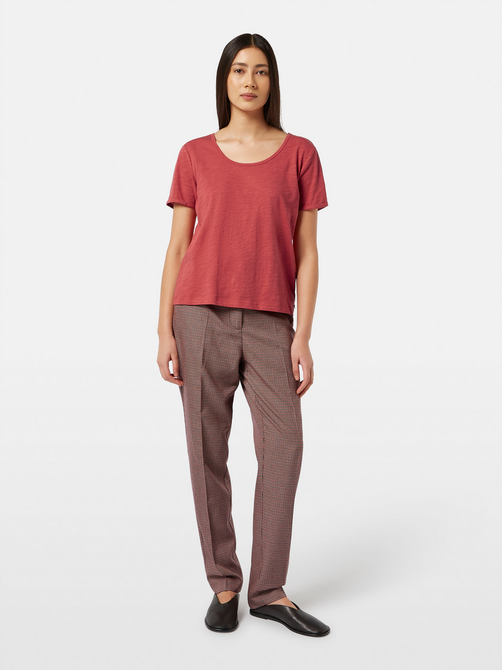 U-Neck Slub Regular Fit T-Shirt