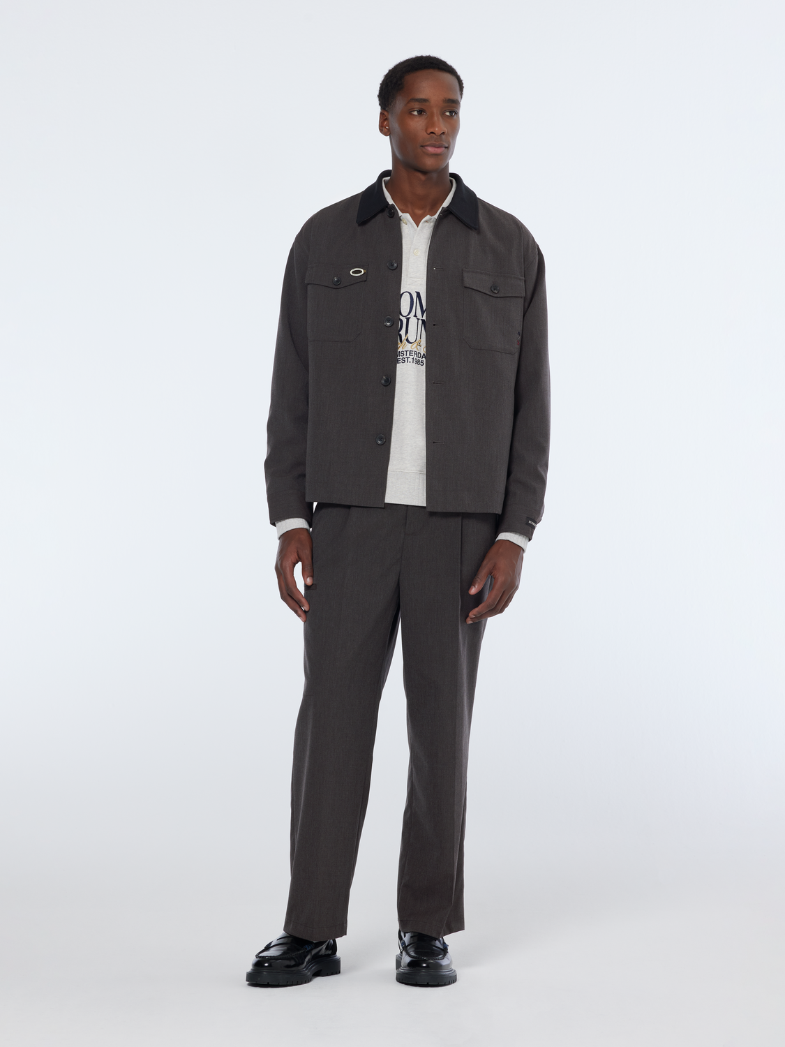 Melange Shirt Jacket – Scotch & Soda Melange Shirt Jacket – Scotch & Soda