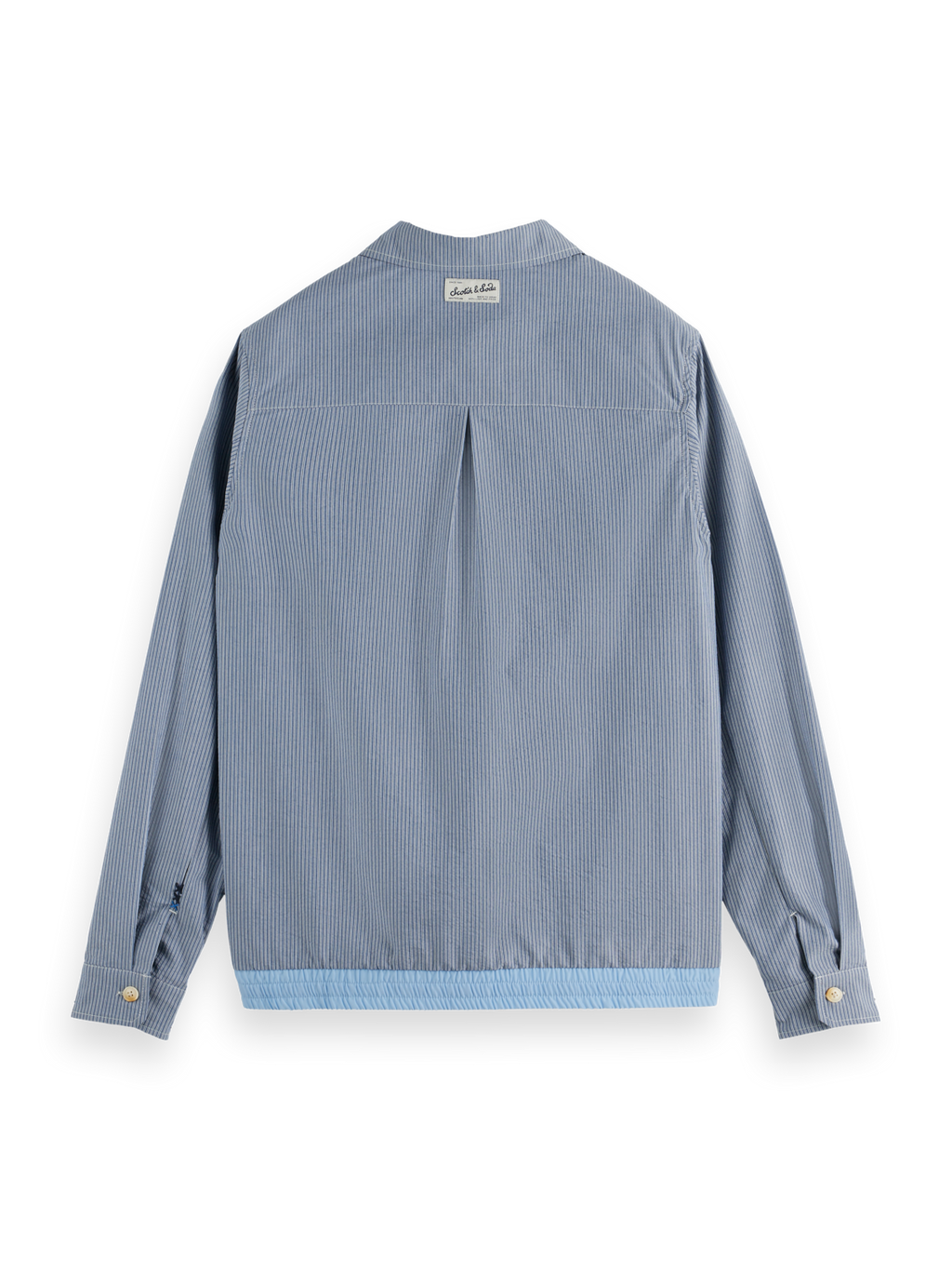 Nylon Trim Seersucker Overshirt