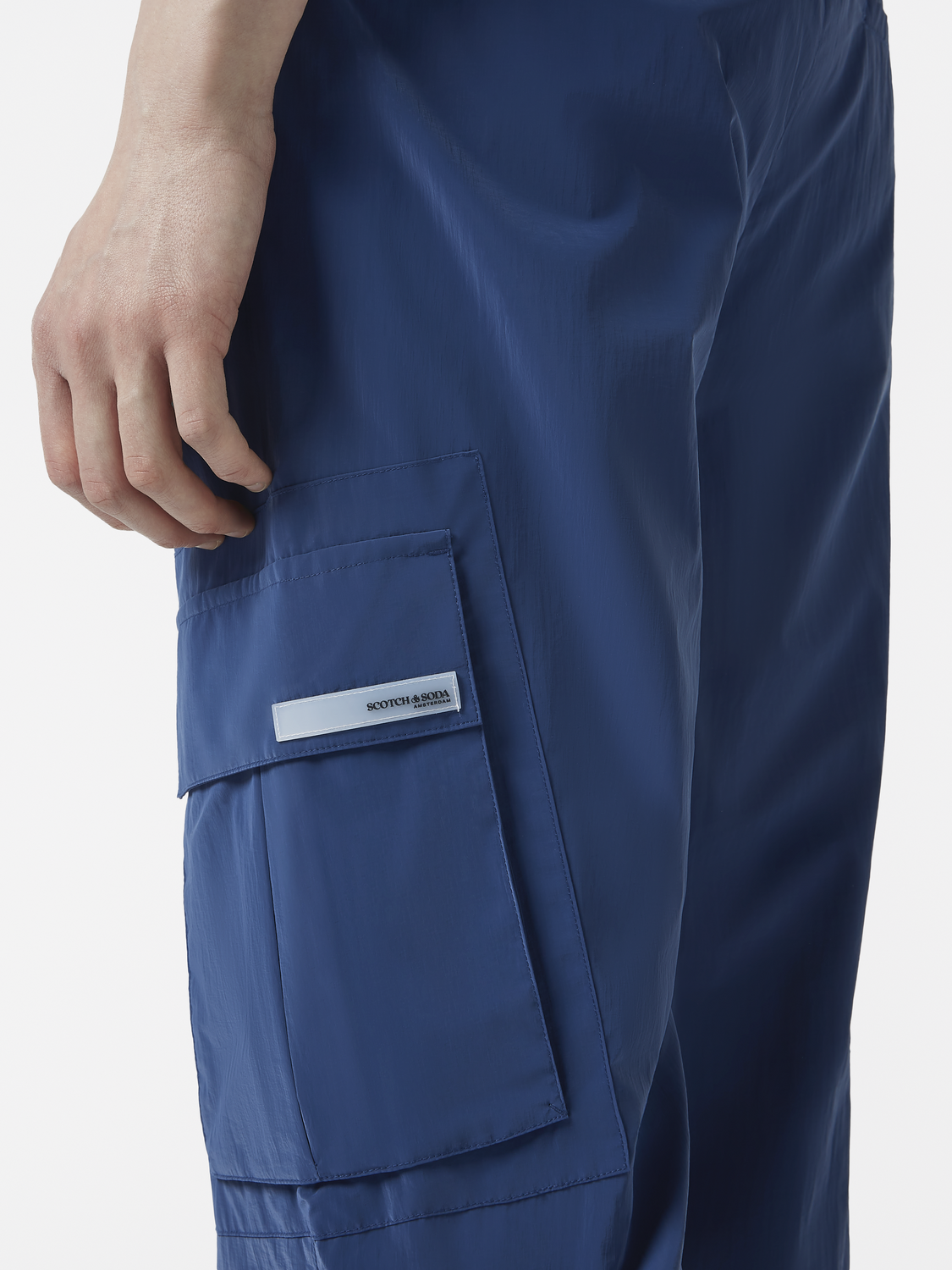 Nylon Metallic Cargo Pant