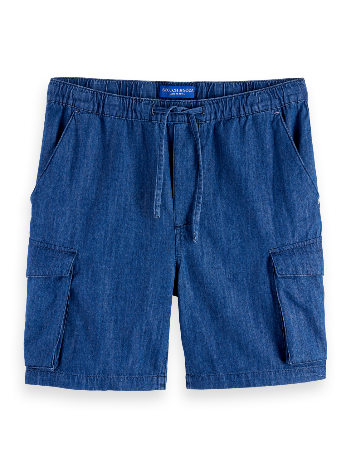 Lightweight Sporty Denim Beach Cargo Short