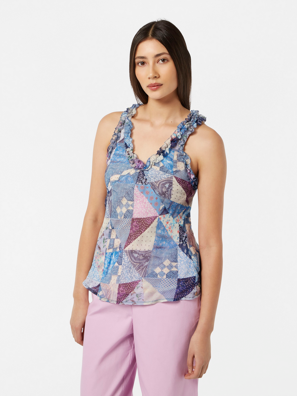 Ruffled Quilt Tank Top