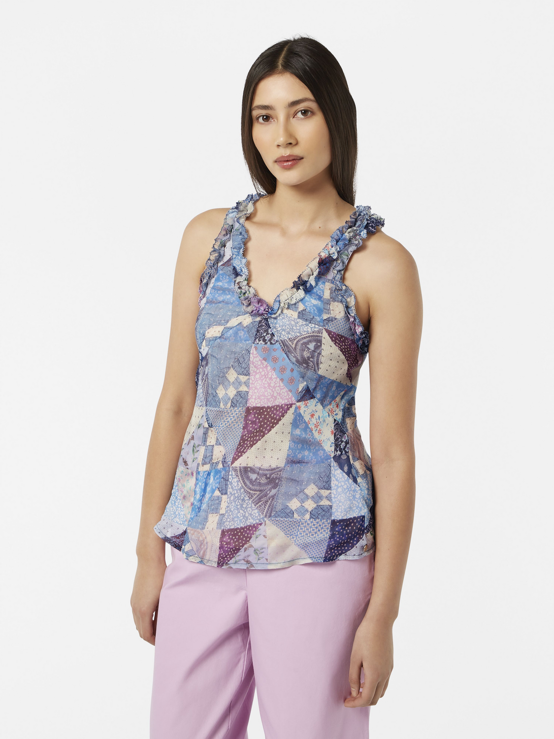 Ruffled Quilt Tank Top