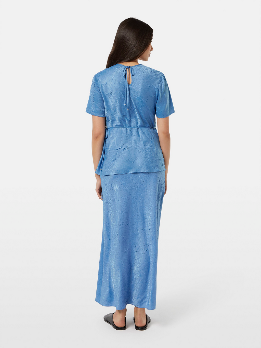 Crushed Satin Wrap Top