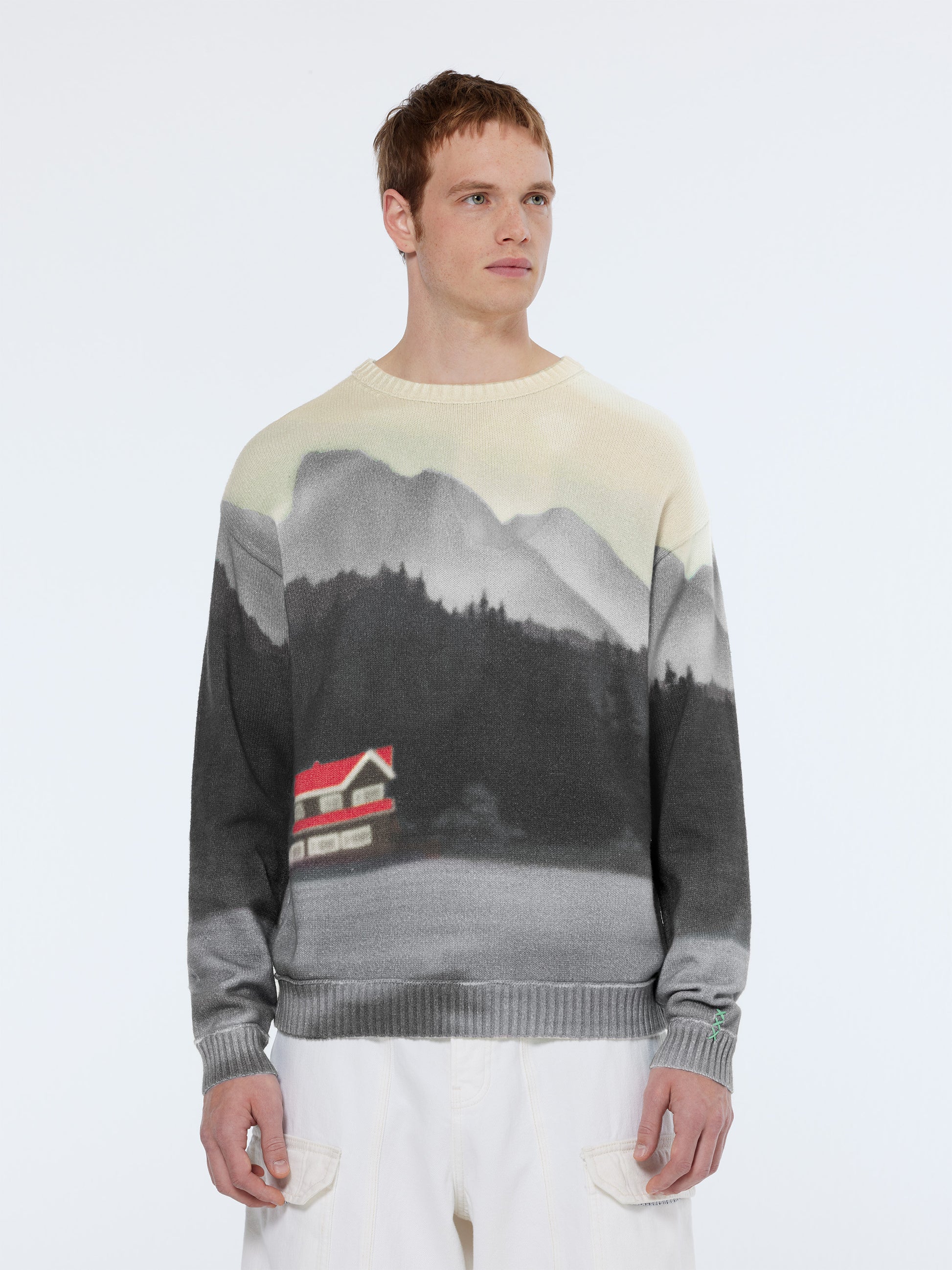 Lakehouse Printed Drop Shoulder Crewneck
