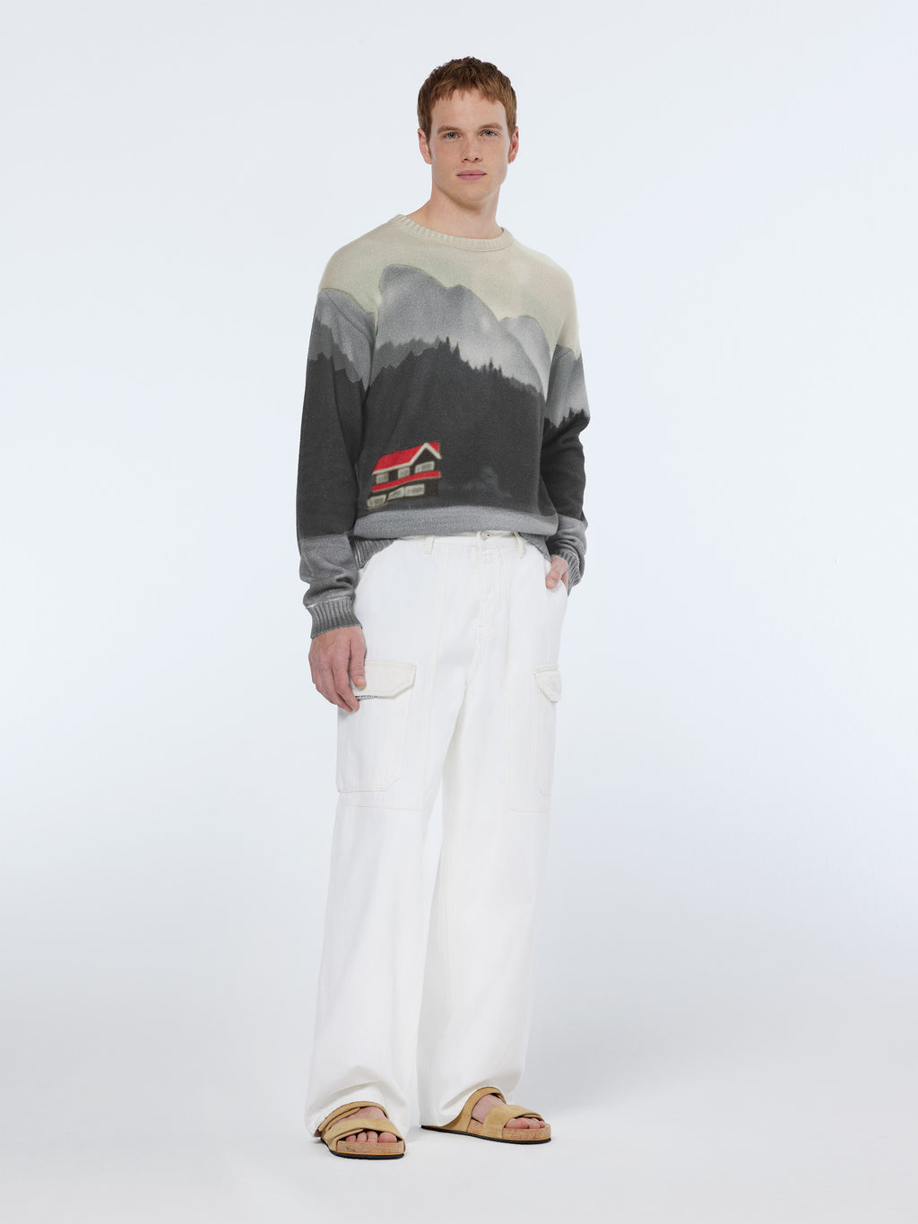 Lakehouse Printed Drop Shoulder Crewneck
