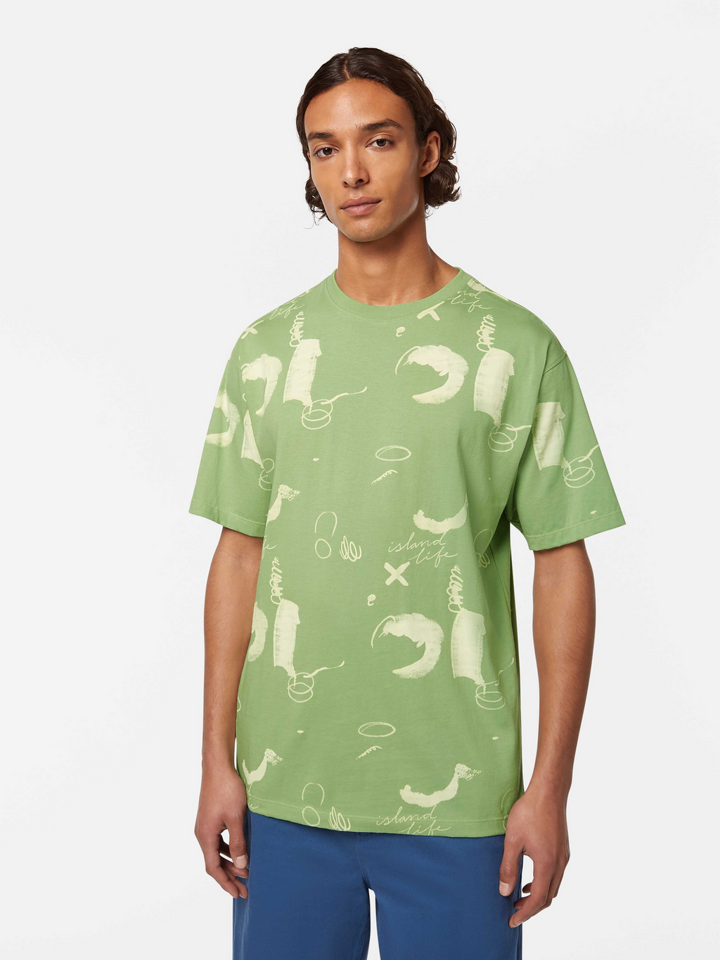 Relaxed-Fit Abstract Printed T-Shirt