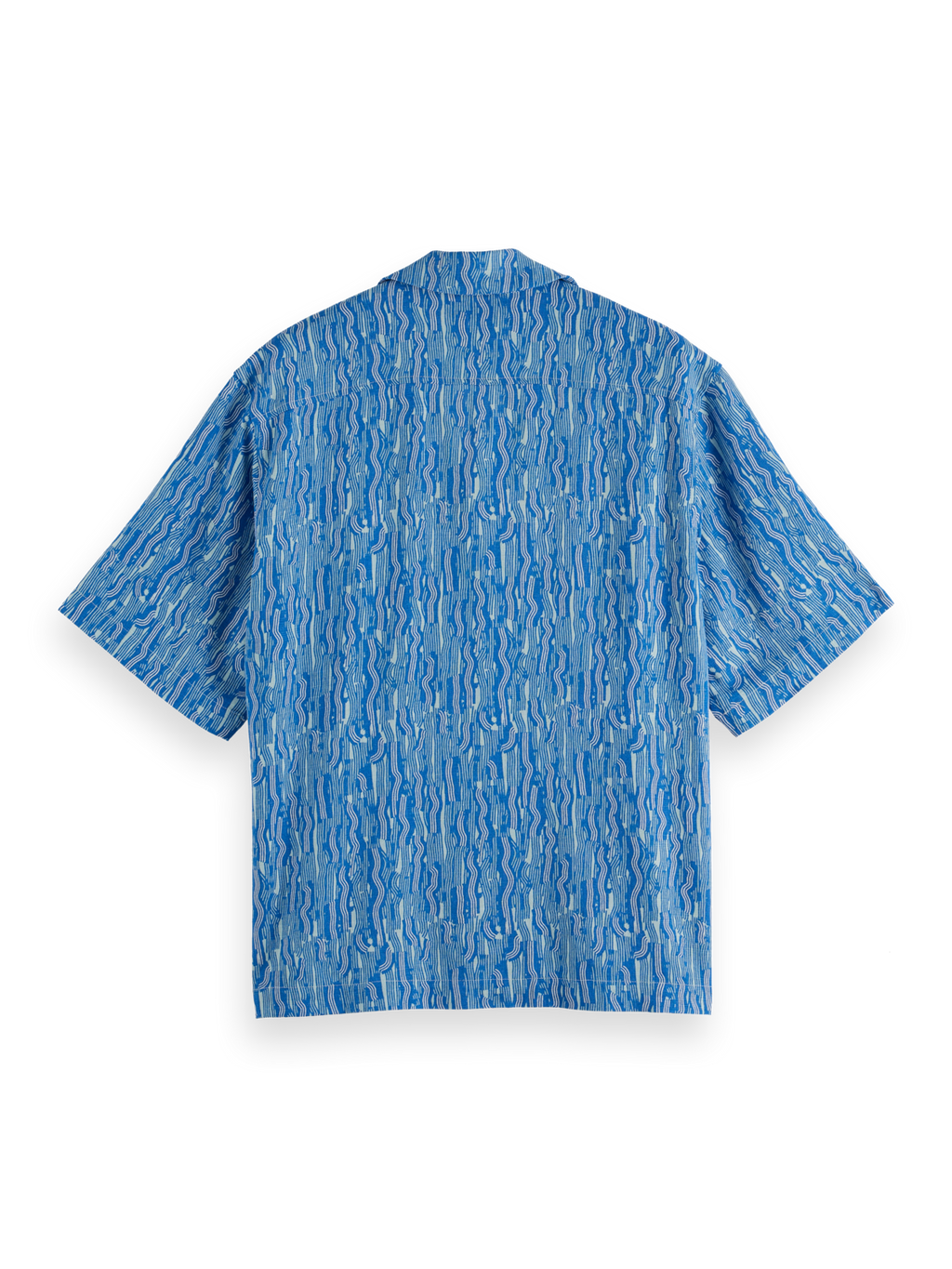 Printed Relaxed-Fit Linen-Blend Short Sleeve Shirt