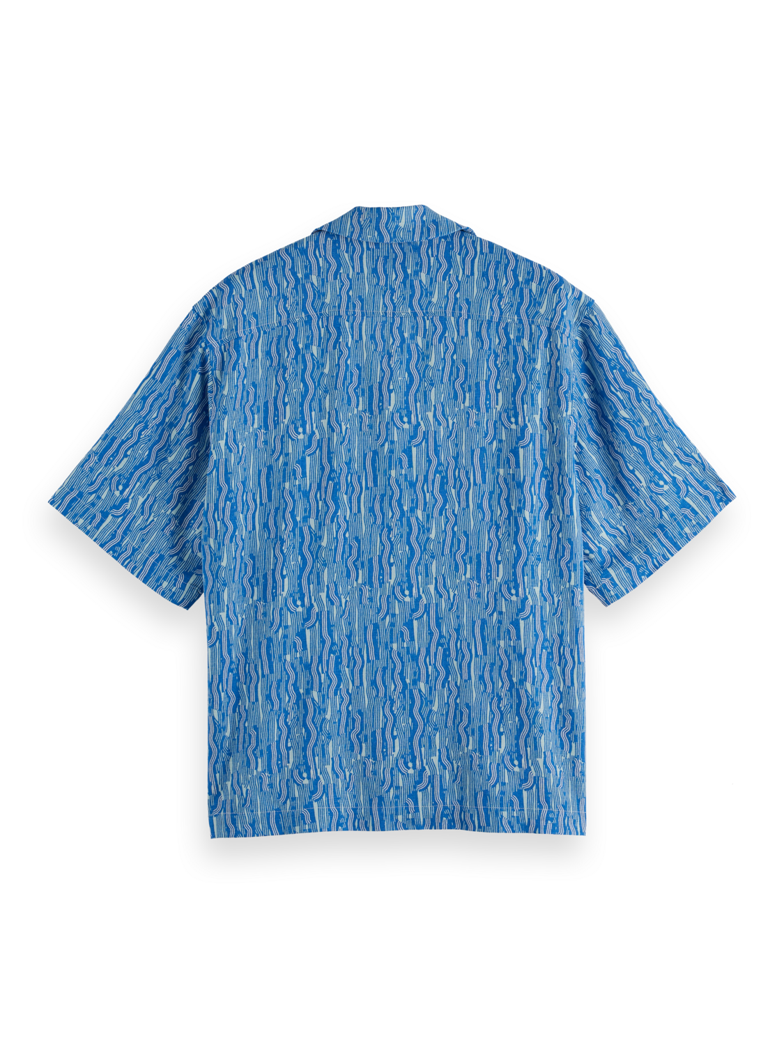 Printed Relaxed-Fit Linen-Blend Short Sleeve Shirt