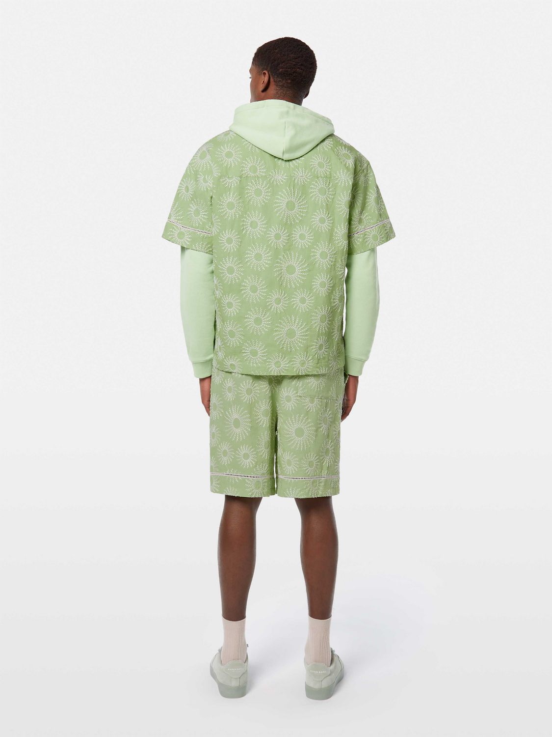 Relaxed-Fit Embroidered Linen-Blend Short Sleeve Shirt