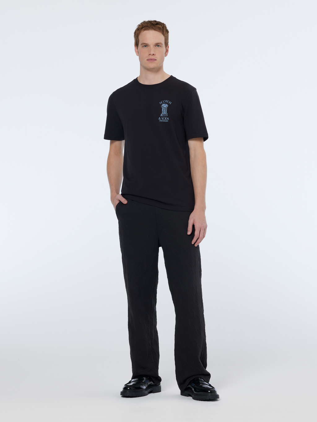Jacquard Terry Relaxed Straight Fit Sweatpant