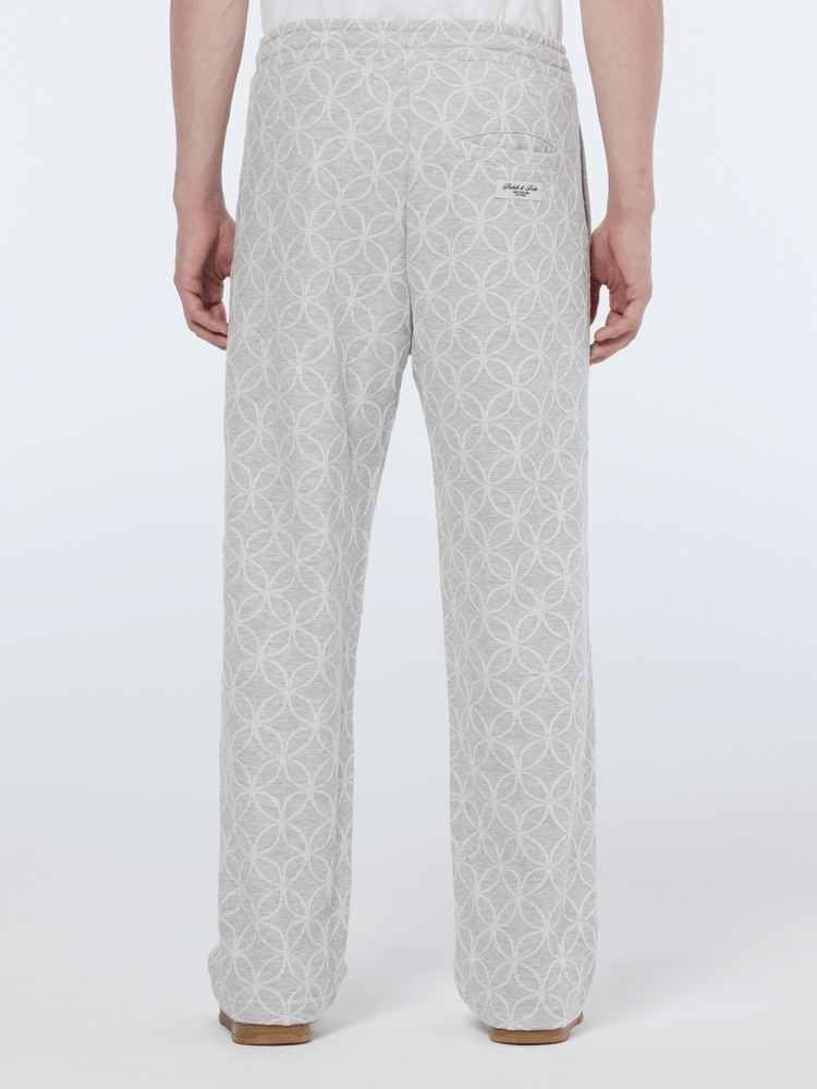 Jacquard Terry Relaxed Straight Fit Sweatpant