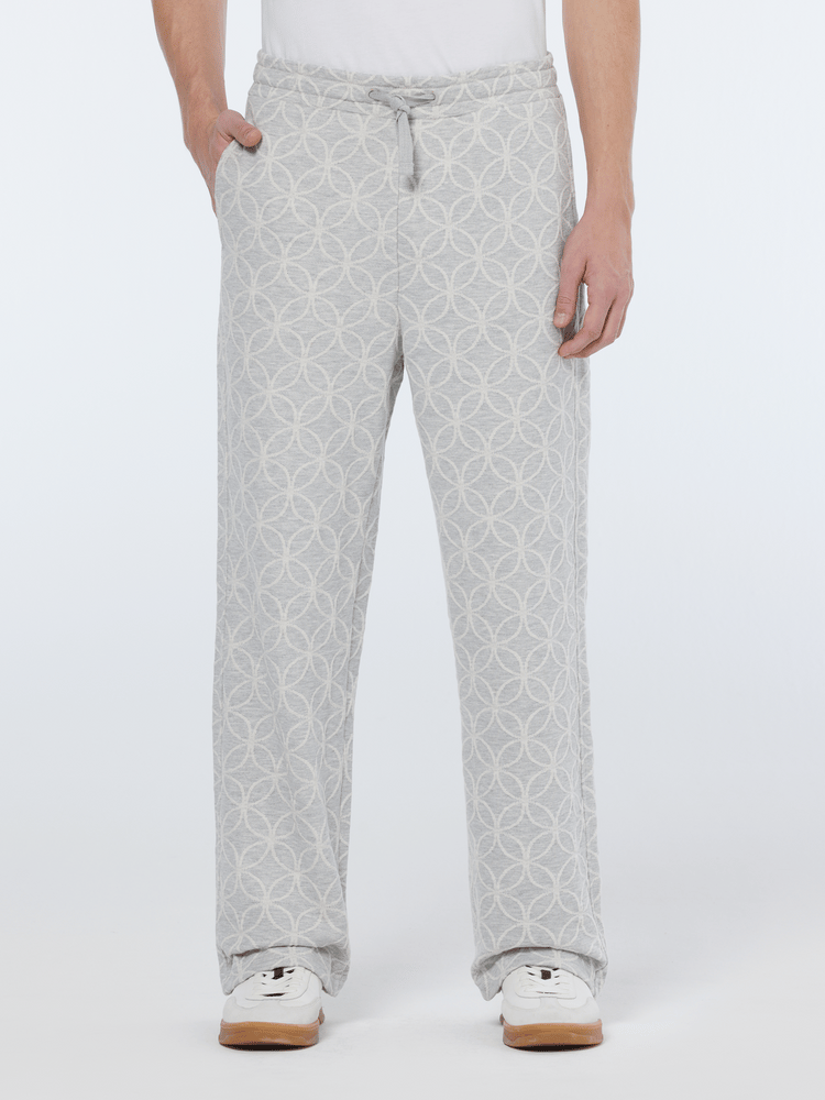 Jacquard Terry Relaxed Straight Fit Sweatpant