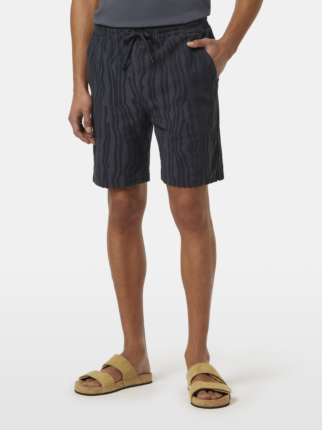 Cotton Terrycloth Jacquard Shorts