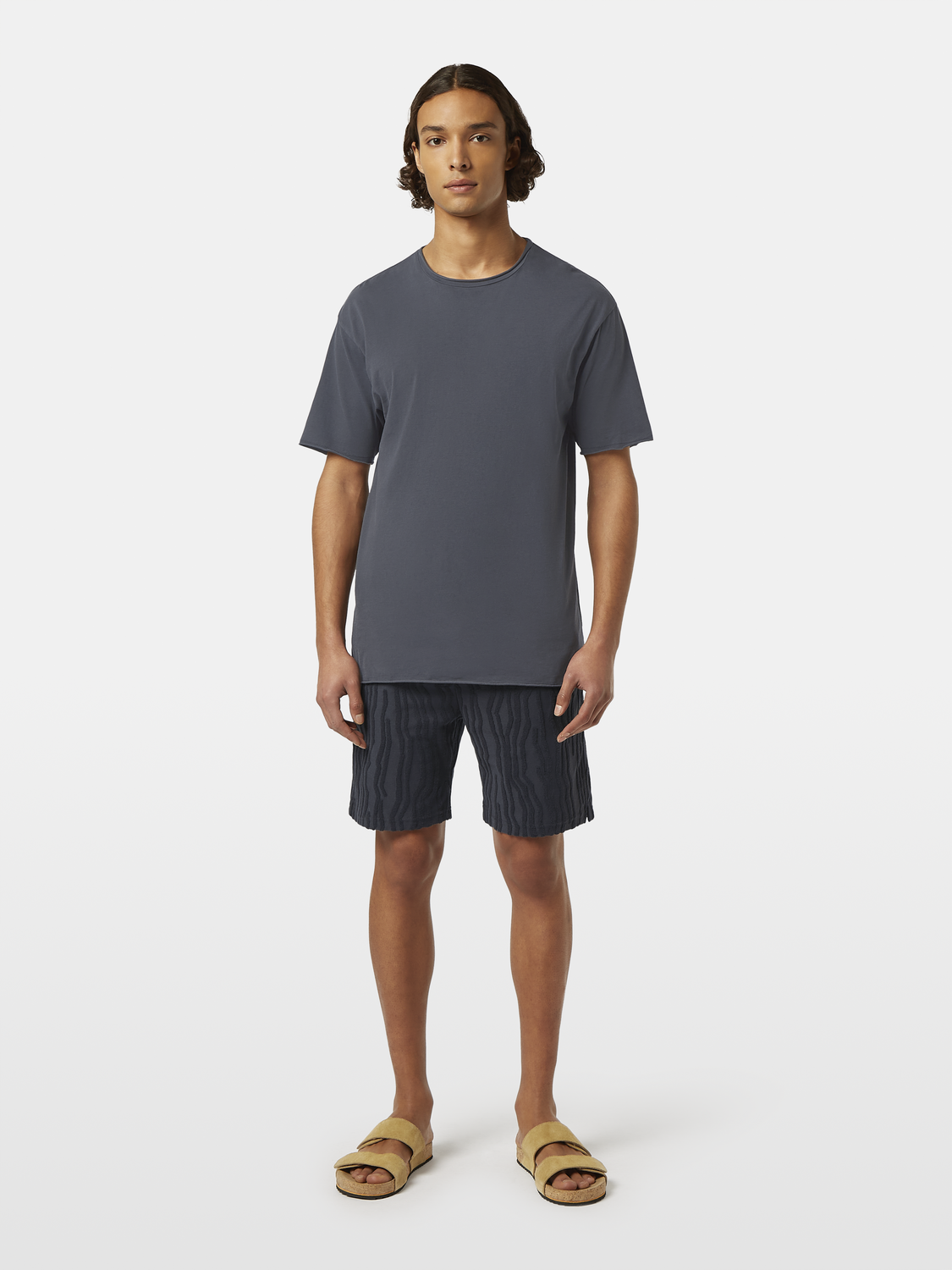 Cotton Terrycloth Jacquard Shorts