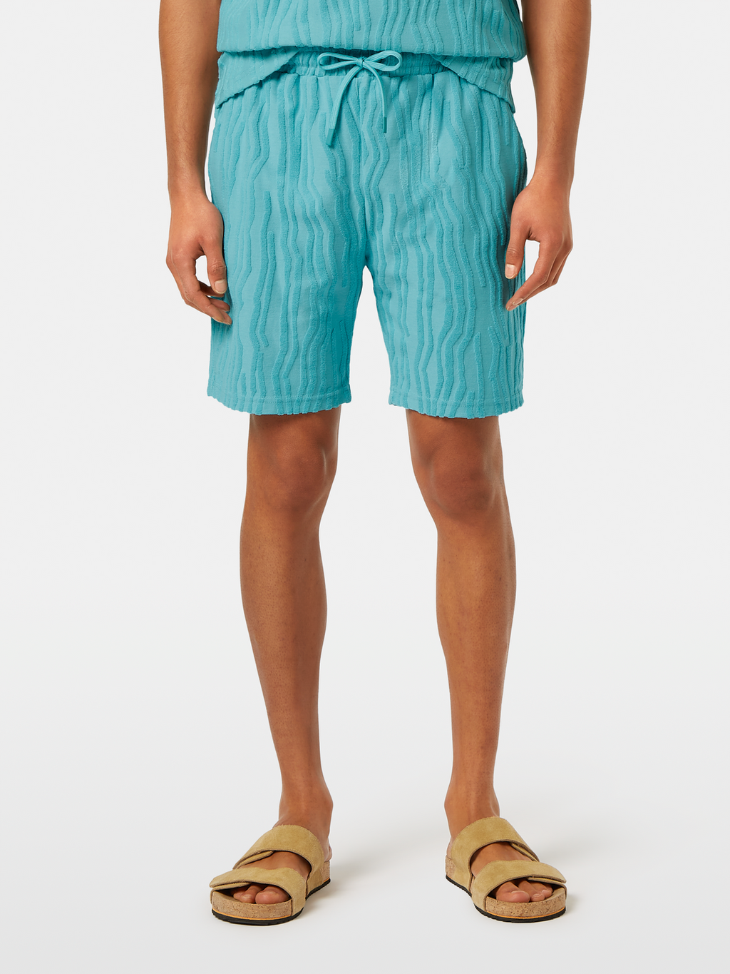 Cotton Terrycloth Jacquard Shorts