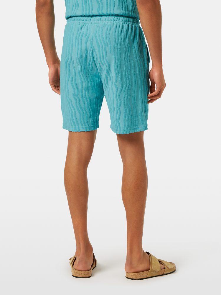 Cotton Terrycloth Jacquard Shorts