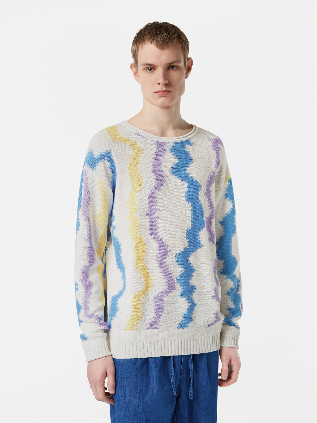 Luna Striped Drop Shoulder Jumper