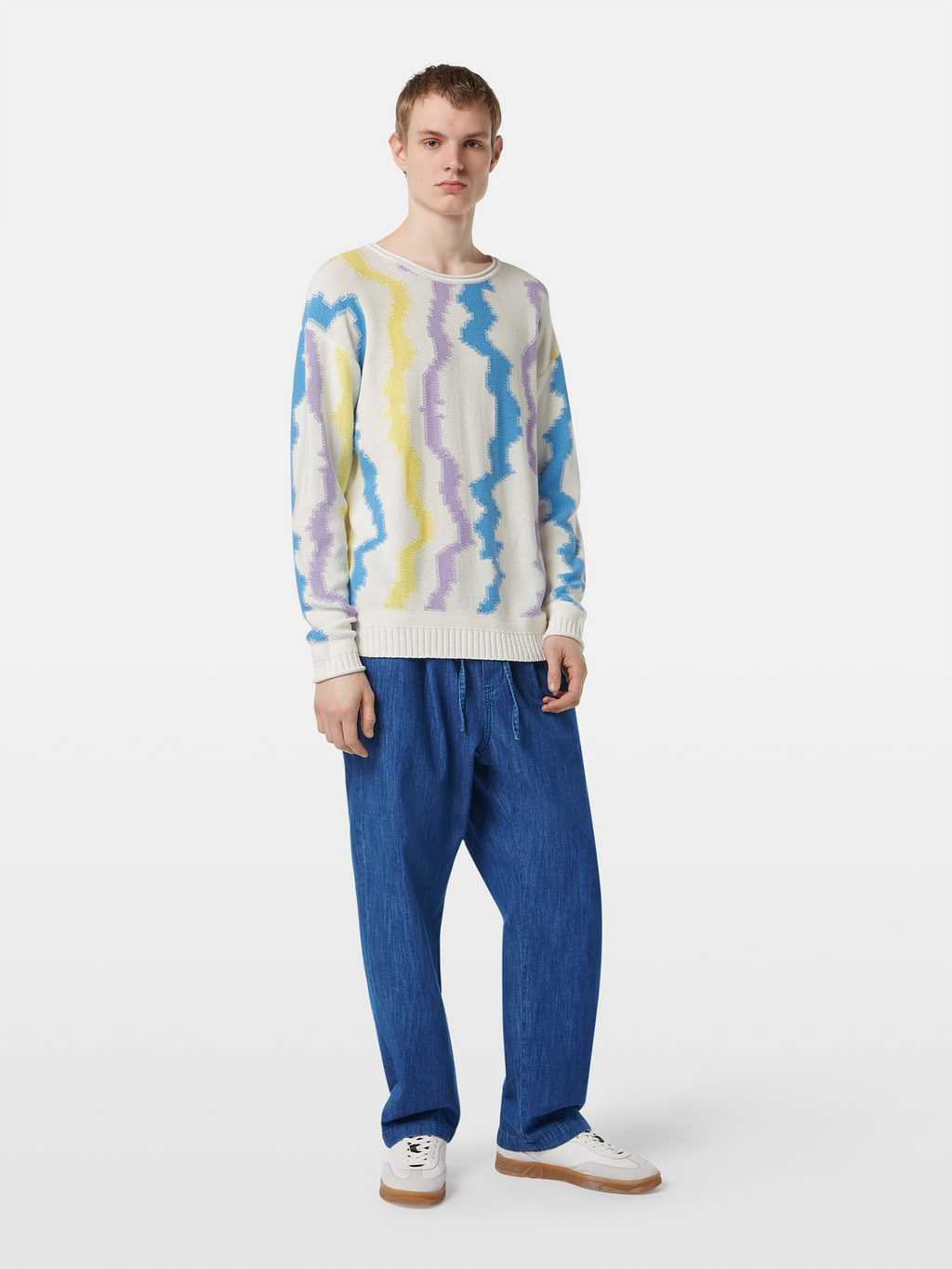 Luna Striped Drop Shoulder Jumper