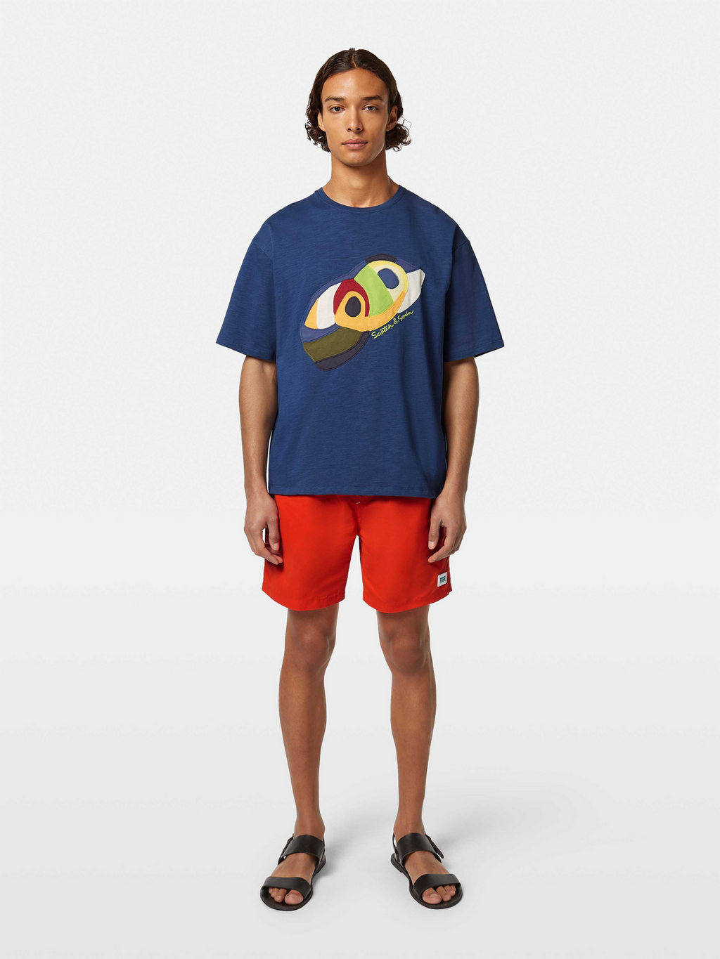 Loose-Fit Applique Artwork T-Shirt