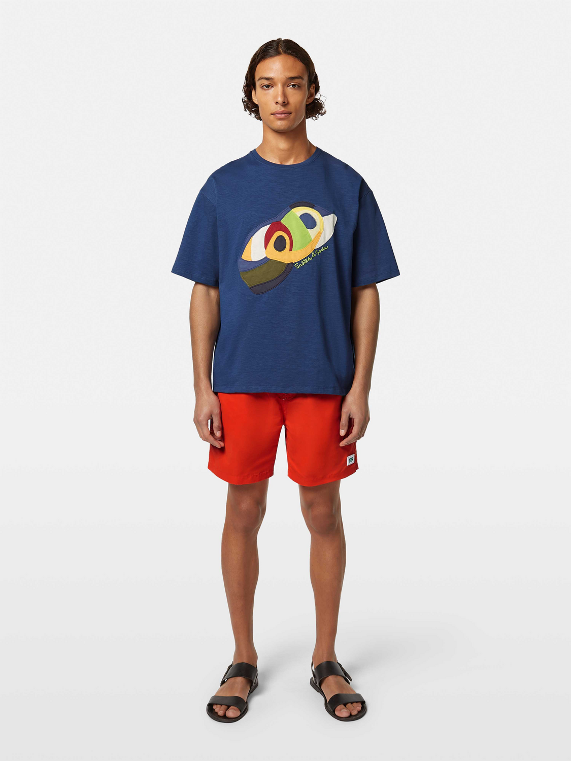 Loose-Fit Applique Artwork T-Shirt