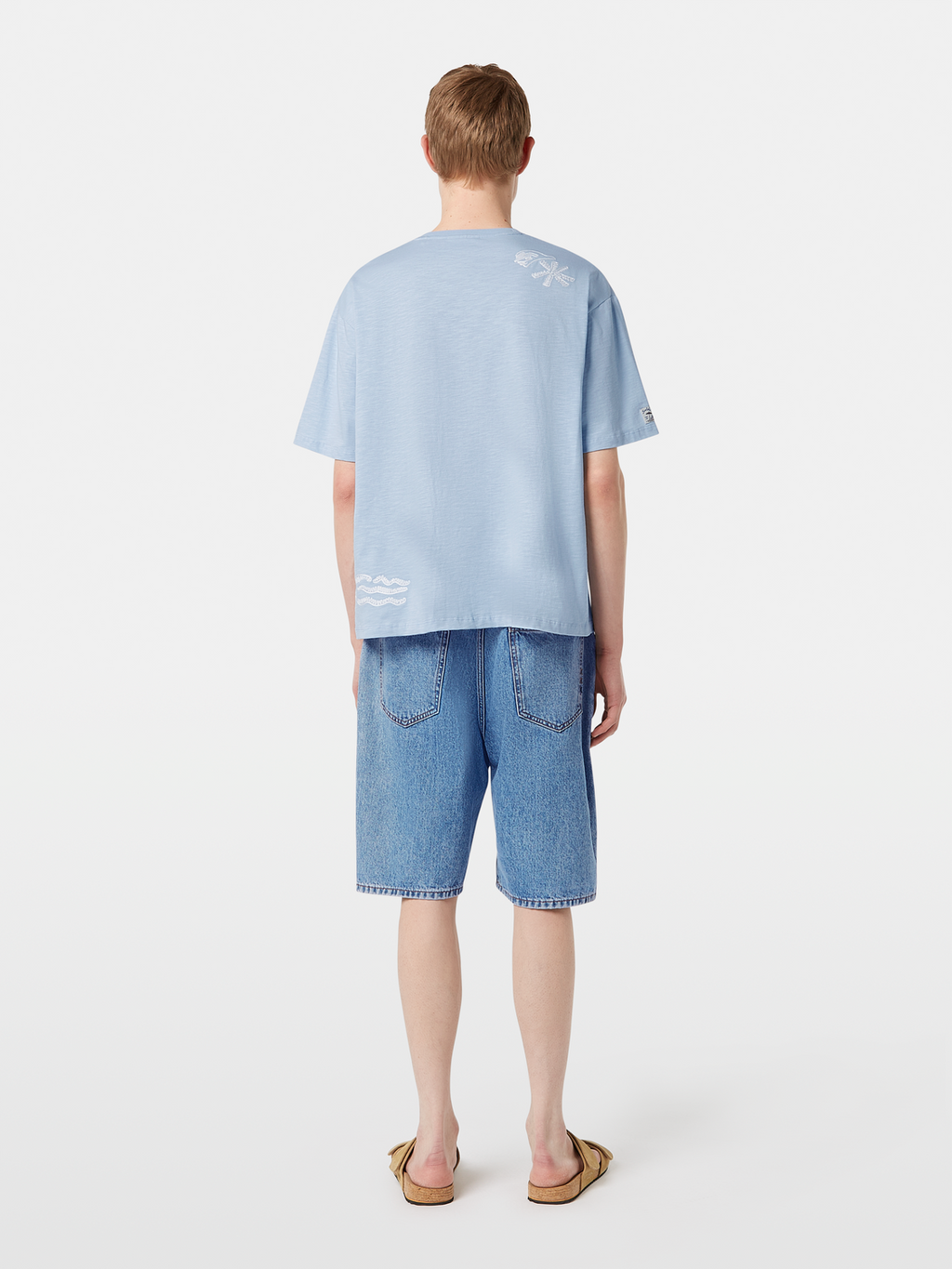 Loose-Fit Slub Embroidery T-Shirt