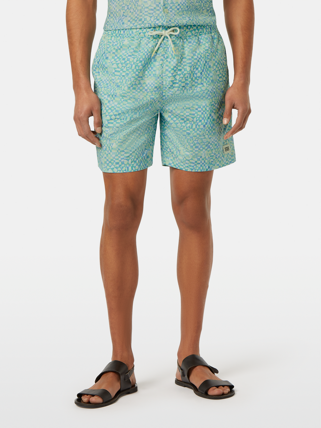 Ditsy Printed Mid-Length Swimshort