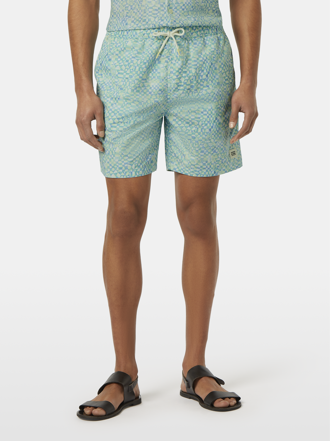 Ditsy Printed Mid-Length Swimshort