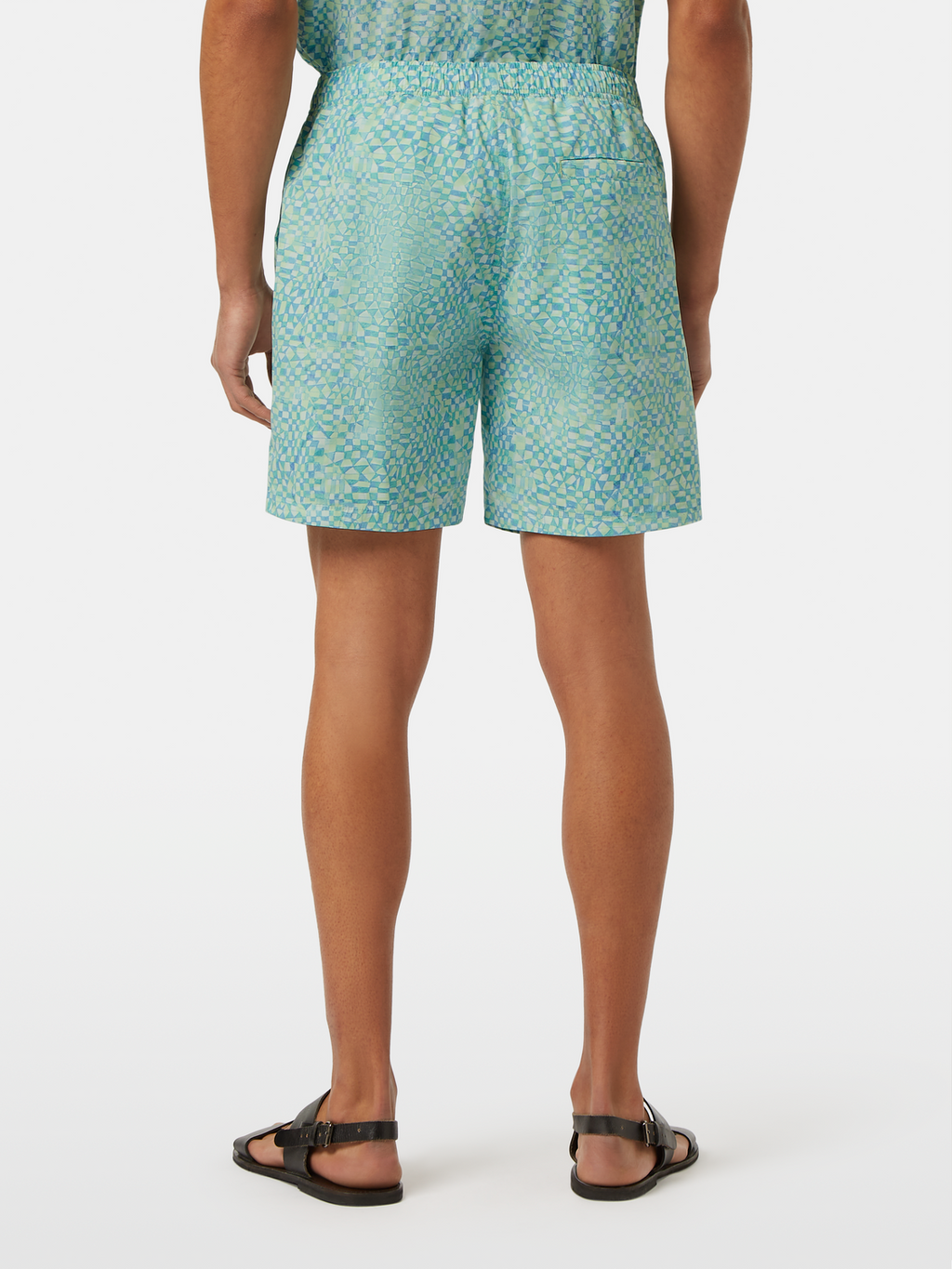 Ditsy Printed Mid-Length Swimshort